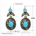 Wholesale Turquoise Blue Stone Women Hanging Earrings